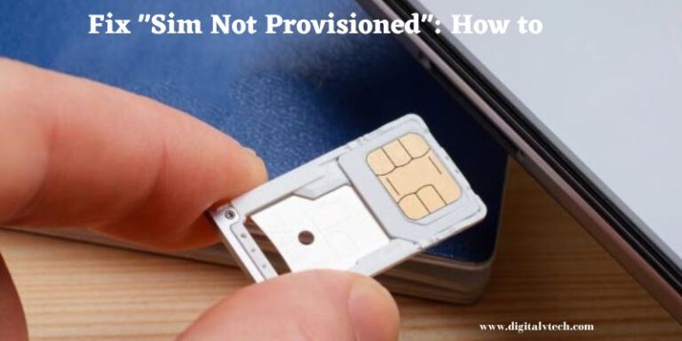 Fix Sim Not Provisioned How to