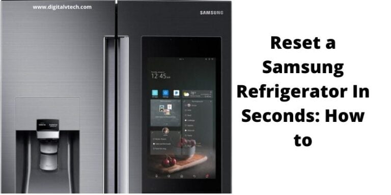 Reset a Samsung Refrigerator In Seconds How to