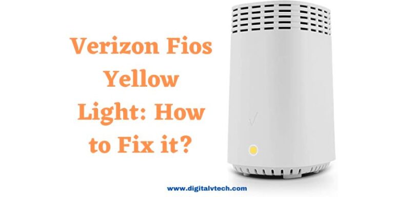 Verizon Fios Yellow Light How to Fix it
