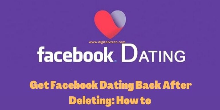 Get Facebook Dating Back After Deleting How to